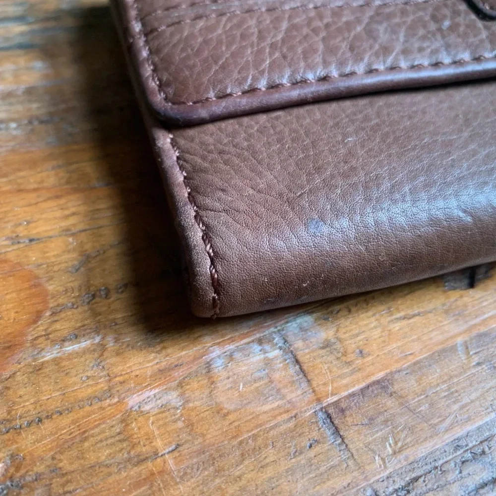 Fossil wallet, leather wallet vintage hippie boho